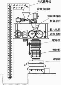 GZL系列干法輥壓造粒機結構圖 GZL系列干法輥壓造粒機結構圖